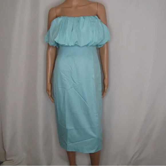 NWT Anthropologie Let Me Be Slim Bubble Dress in Aqua - Picture 6 of 9